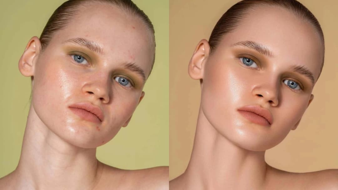 Professional beauty retouching result